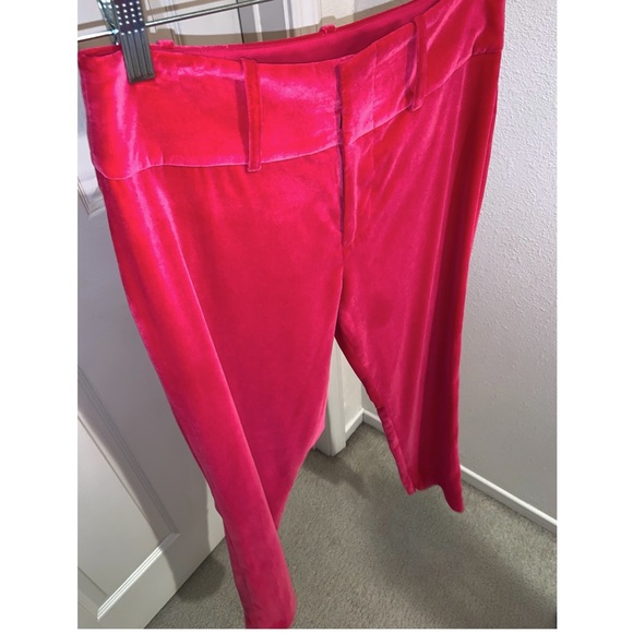 Alice & Olivia Stacey Velvet Slim Ankle Pants - Picture 13 of 16